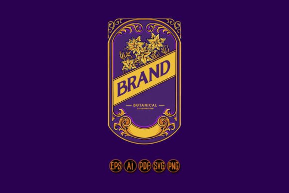 Botanical Label Classic Floral Ornament: Graphics & Illustrations for Warm, Handcrafted Brands