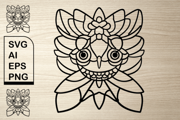 Floral Bird Outline G: A Refined Illustrations & Graphics Asset
