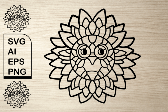 Floral Bird Outline H: Graphics & Illustrations Asset