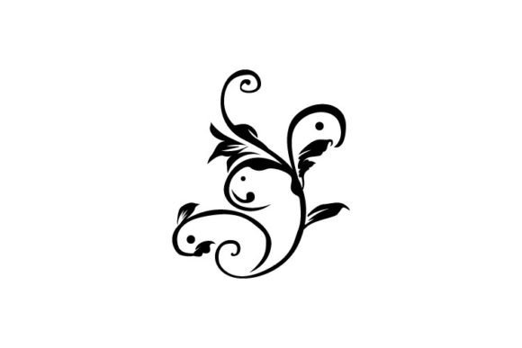 Floral Ornate Decorative Vintage Isolate Graphics & Illustrations