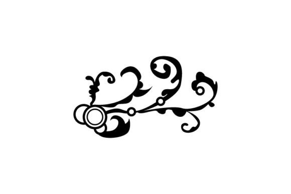 Floral Silhouette Black and White Vector: Editorial Graphics & Illustrations
