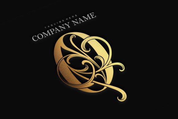 Opulence Gold Floral O Letter: Graphics & Illustrations