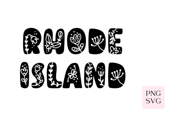 Rhode Island Floral PNG SVG