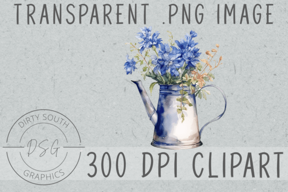 Testing Watercolor Floral Pitcher Graphics for Shops